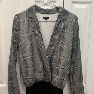 NBD Plaid Bodysuit